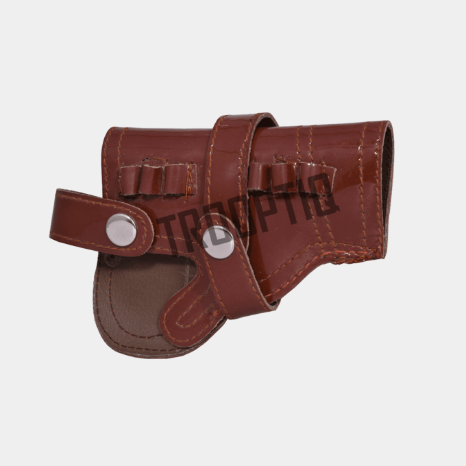 SMALL PATENT LEATHER HOLSTER COVER BROWN